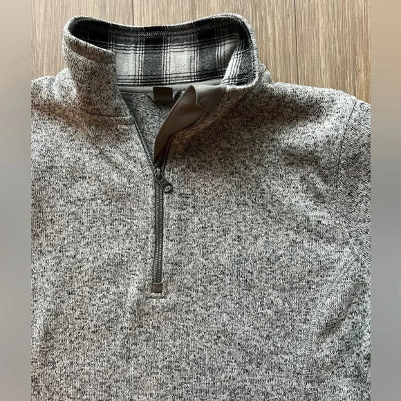 Eddie Bauer Long Sleeve 1/2 Zip Heathered Fleece Sweater- Women's XLarge - Picture 3 of 5